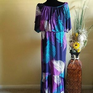 HIGH LOW  COLD SHOULDER MAXI SIZE LARGE
